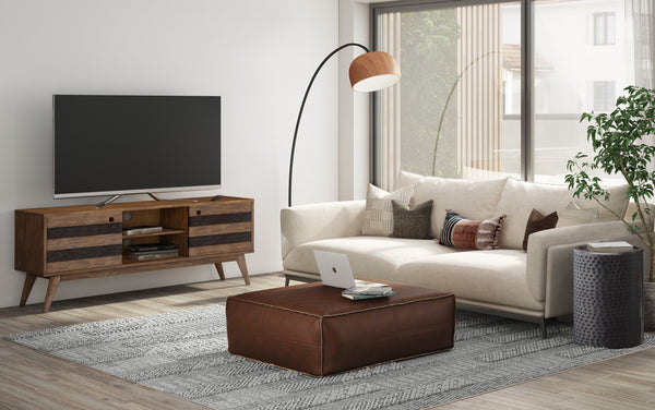 Simpli Home Low TV Stand In Acacia