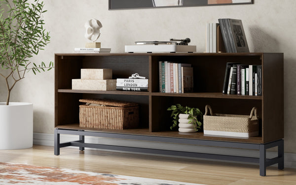 Simpli Home Low Wide Bookcase
