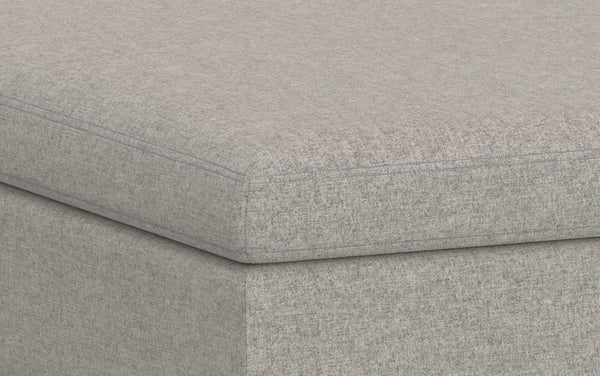 Simpli Home Medium Square Table Ottoman In Linen