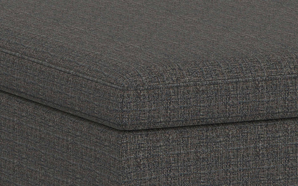 Simpli Home Medium Square Table Ottoman In Tweed