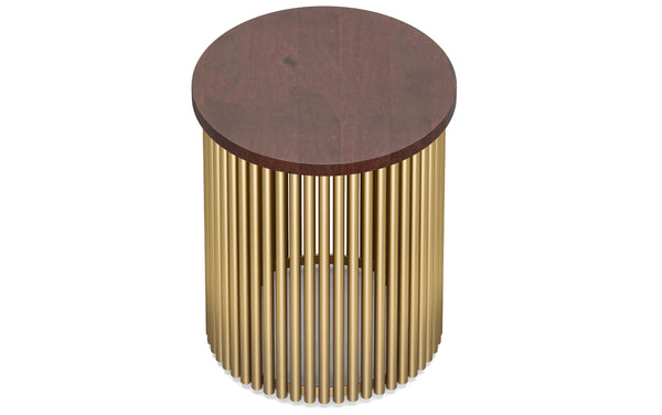 Simpli Home Metal And Wood Accent Table
