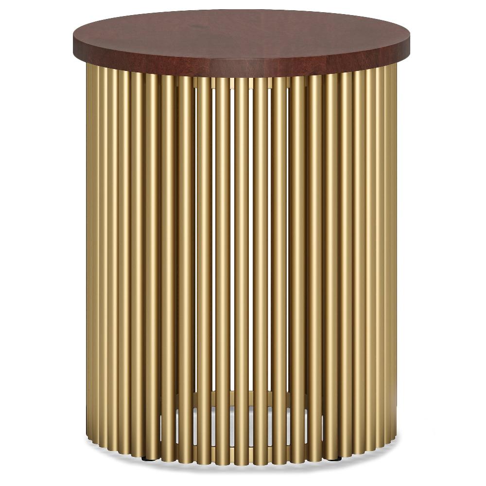 simpli home Metal and Wood Accent Table