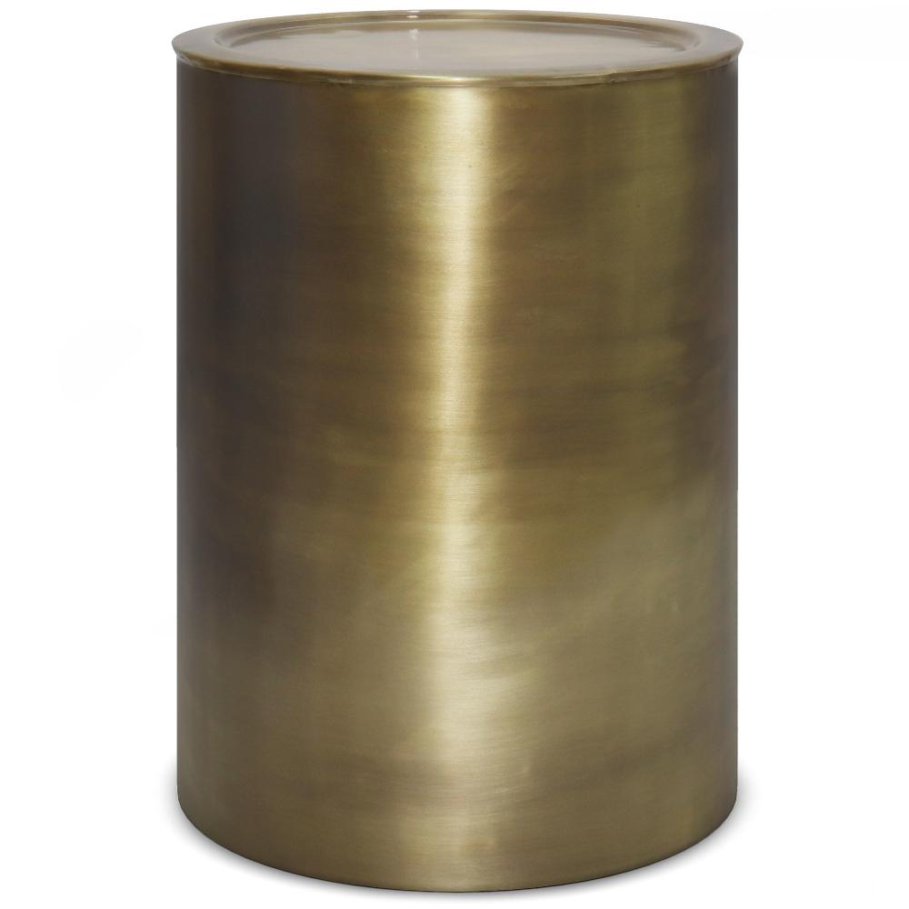 simpli home Metal Side Table in Antique Gold