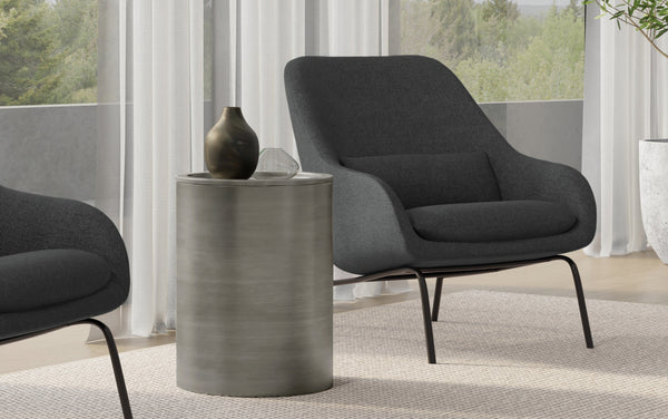 Simpli Home Metal Side Table In Smooth Finish