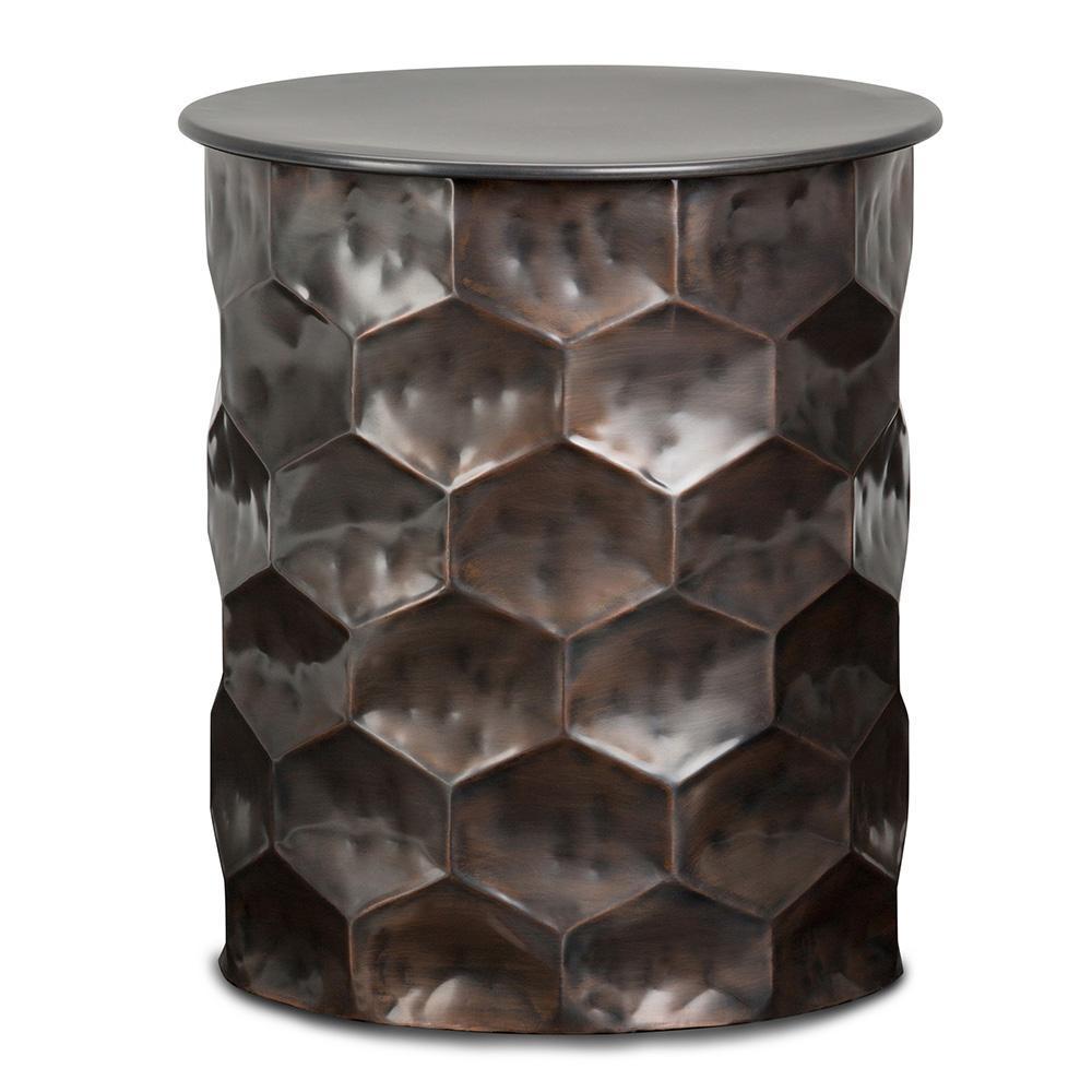 simpli home Metal Storage Side Table