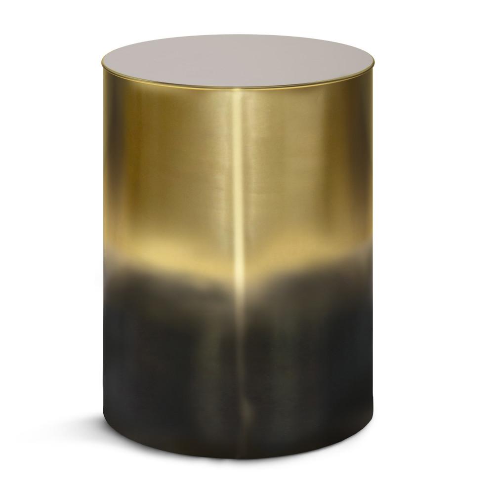 simpli home Metal Table in Black and Gold