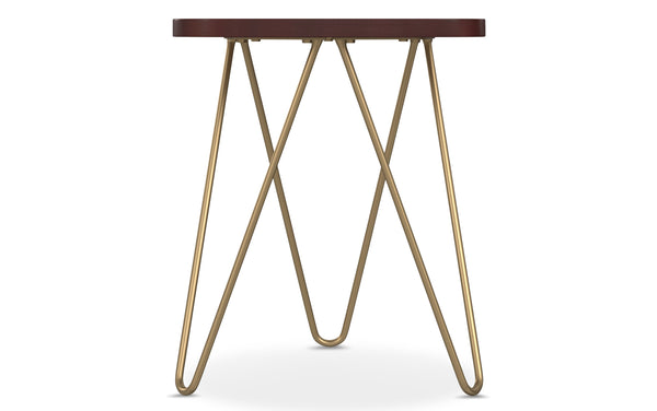 Simpli Home Metal Table In Dark Brown