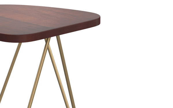Simpli Home Metal Table In Dark Brown