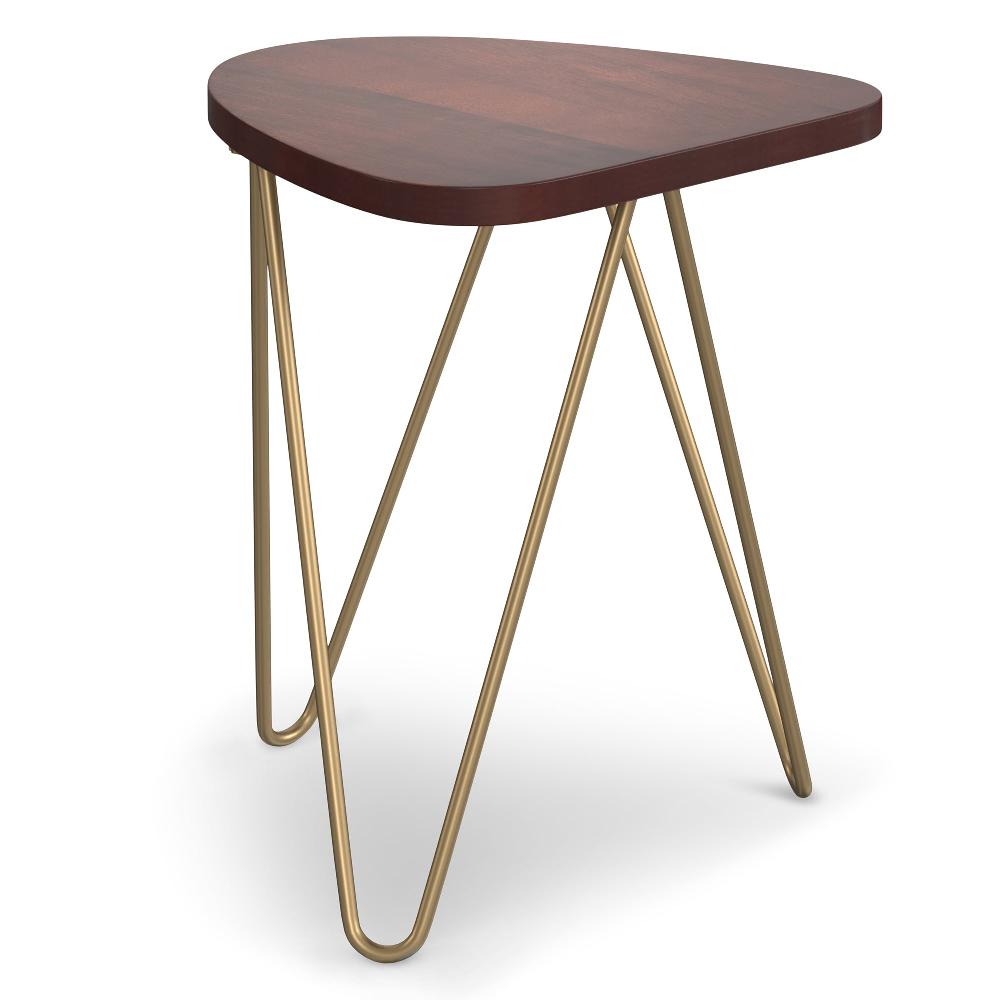 simpli home Metal Table in Dark Brown