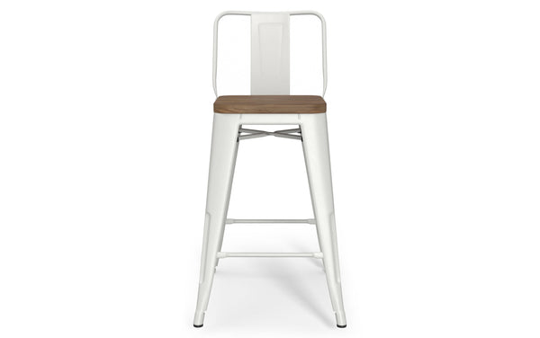 Simpli Home Metal Wood Counter Stool (Set Of 2)