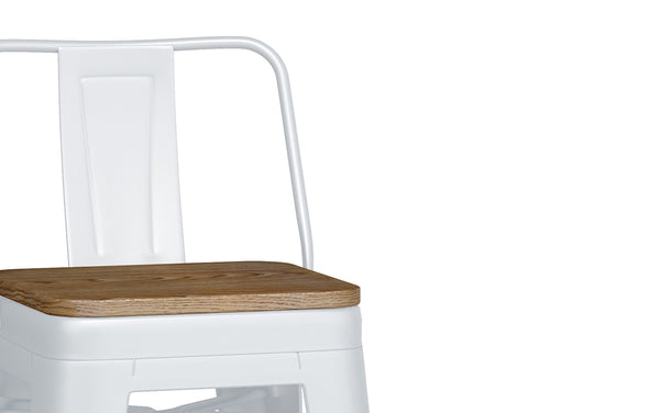 Simpli Home Metal Wood Counter Stool (Set Of 4)