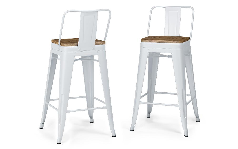 simpli home Metal Wood Counter Stool (Set of 4)