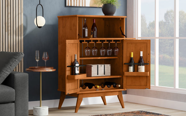 Simpli Home Mid Century Bar Cabinet
