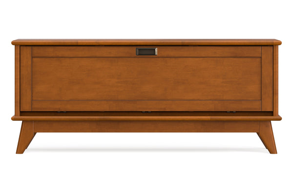 Simpli Home Mid-Century Flip-Down Storage Bench