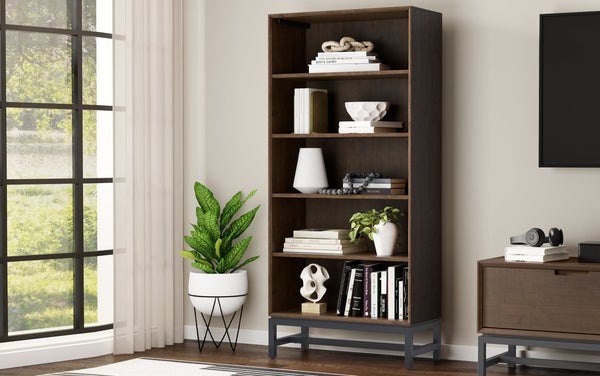 Simpli Home Mid Century Open Shelf Bookcase