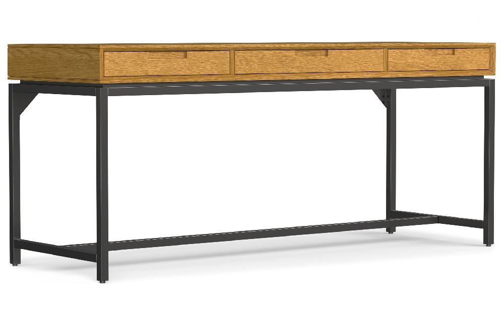 simpli home Mid Century Wide Desk in Oak