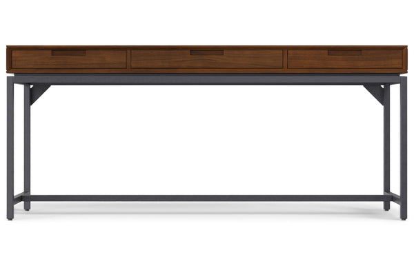 Simpli Home Mid Century Wide Desk In Walnut