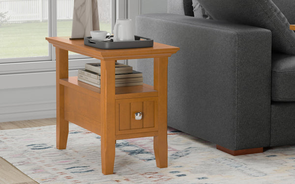 Simpli Home Narrow Side Table With Drawer