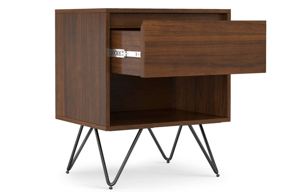 Simpli Home Nightstand In Walnut