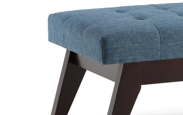 Simpli Home Ottoman Bench In Denim Blue