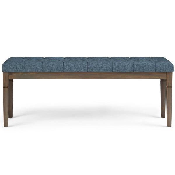 Simpli Home Ottoman Bench In Denim Blue