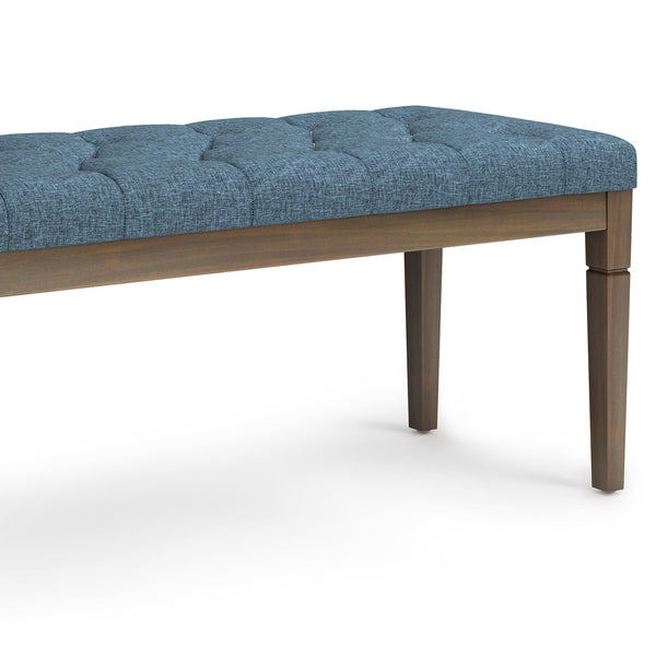 Simpli Home Ottoman Bench In Denim Blue