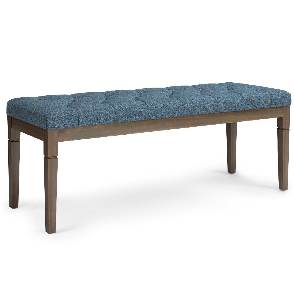 simpli home Ottoman Bench in Denim Blue