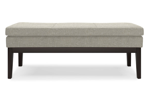 Simpli Home Ottoman Bench In Light Grey
