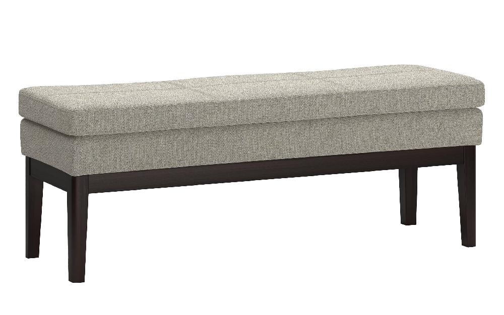 simpli home Ottoman Bench in Light Grey