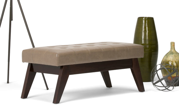 Simpli Home Ottoman Bench In Vegan Leather