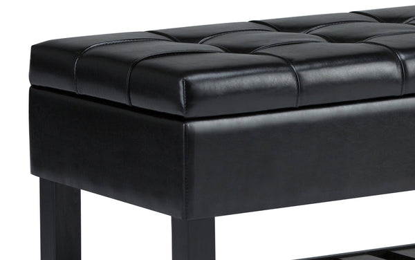 Simpli Home Ottoman Bench In Vegan Leather
