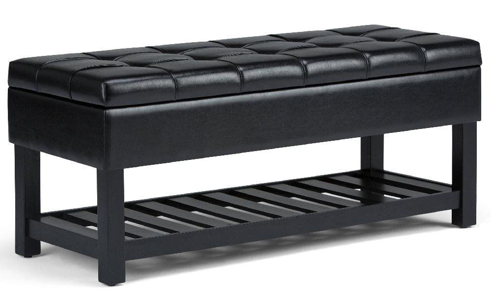 simpli home Ottoman Bench in Vegan Leather