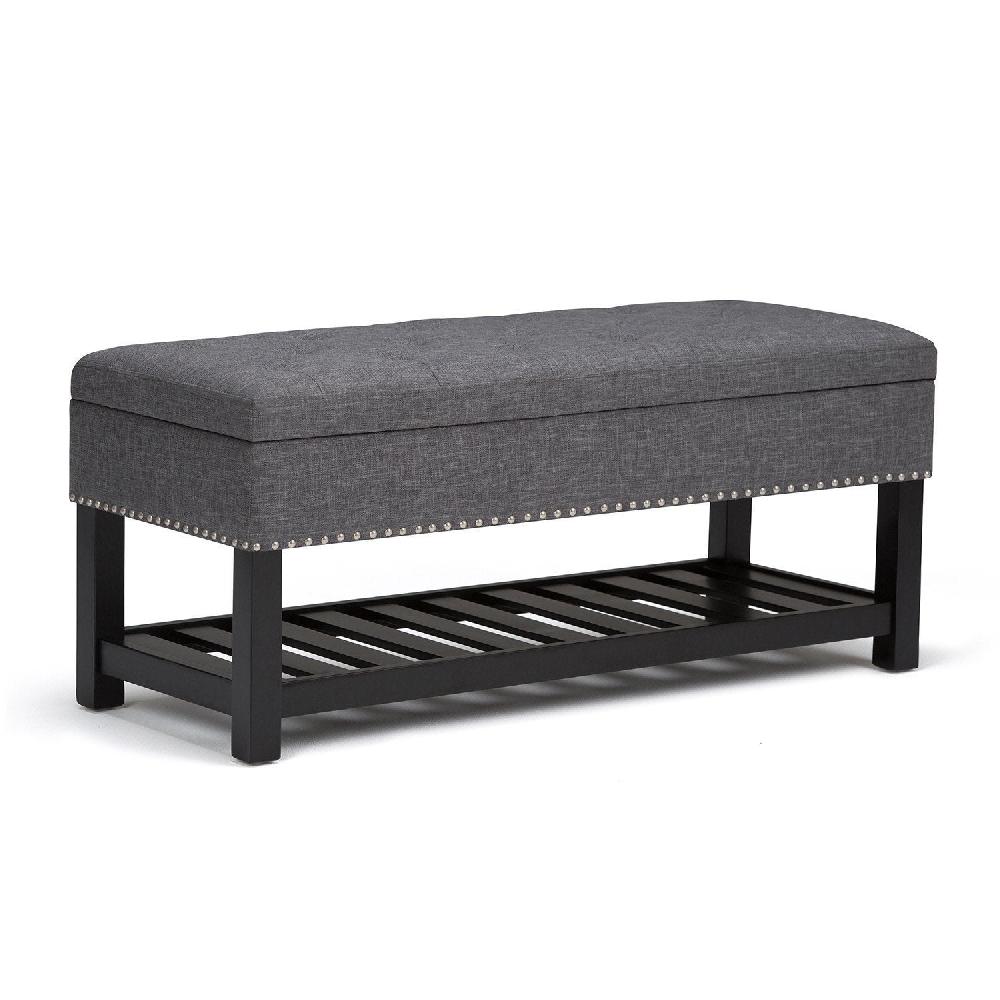 simpli home Ottoman Bench in Vegan Leather