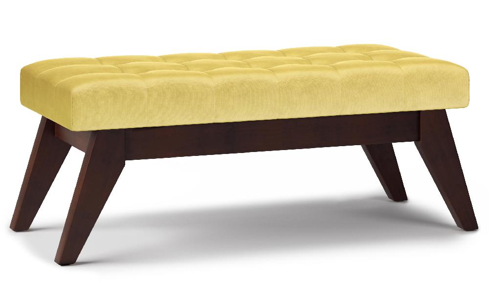 simpli home Ottoman Bench in Velvet Fabric