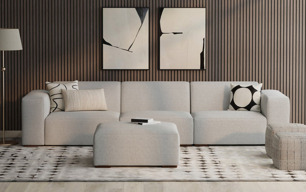 Simpli Home Ottoman In Performance Fabric