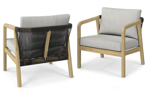 Simpli Home Outdoor Conversation Chair (Set Of 2)