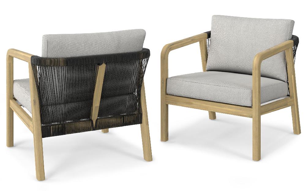 simpli home Outdoor Conversation Chair (Set of 2)