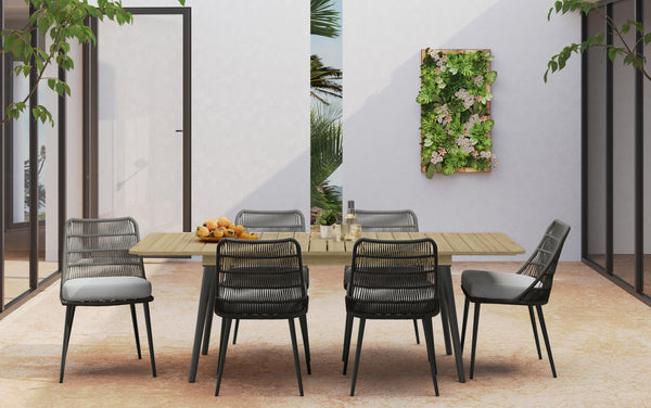 Simpli Home Outdoor Extendable Dining Table