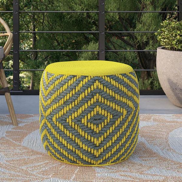 Simpli Home Outdoor/ Indoor Pouf