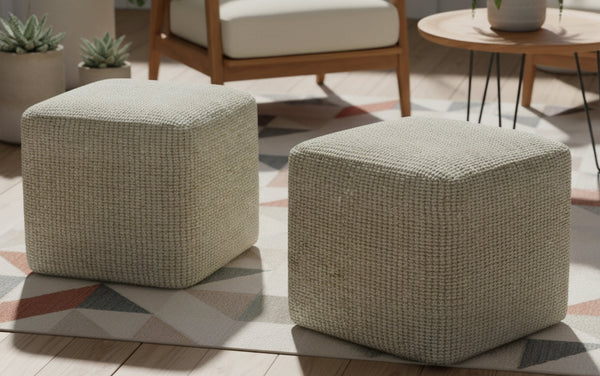 Simpli Home Outdoor/ Indoor Pouf