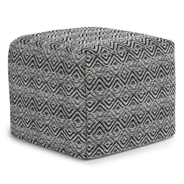 Simpli Home Outdoor/ Indoor Pouf