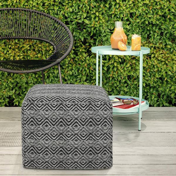 Simpli Home Outdoor/ Indoor Pouf