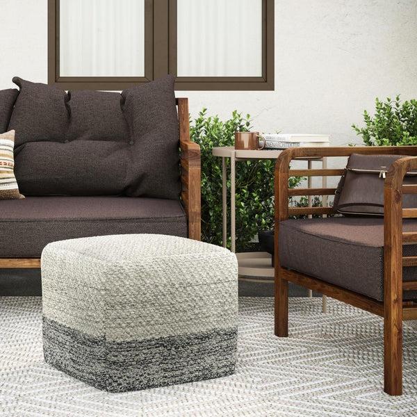 Simpli Home Outdoor/ Indoor Pouf