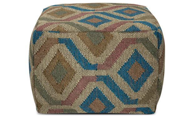 Simpli Home Pouf In Multi-Color