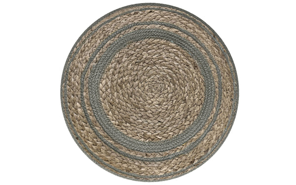 Simpli Home Round Braided Pouf