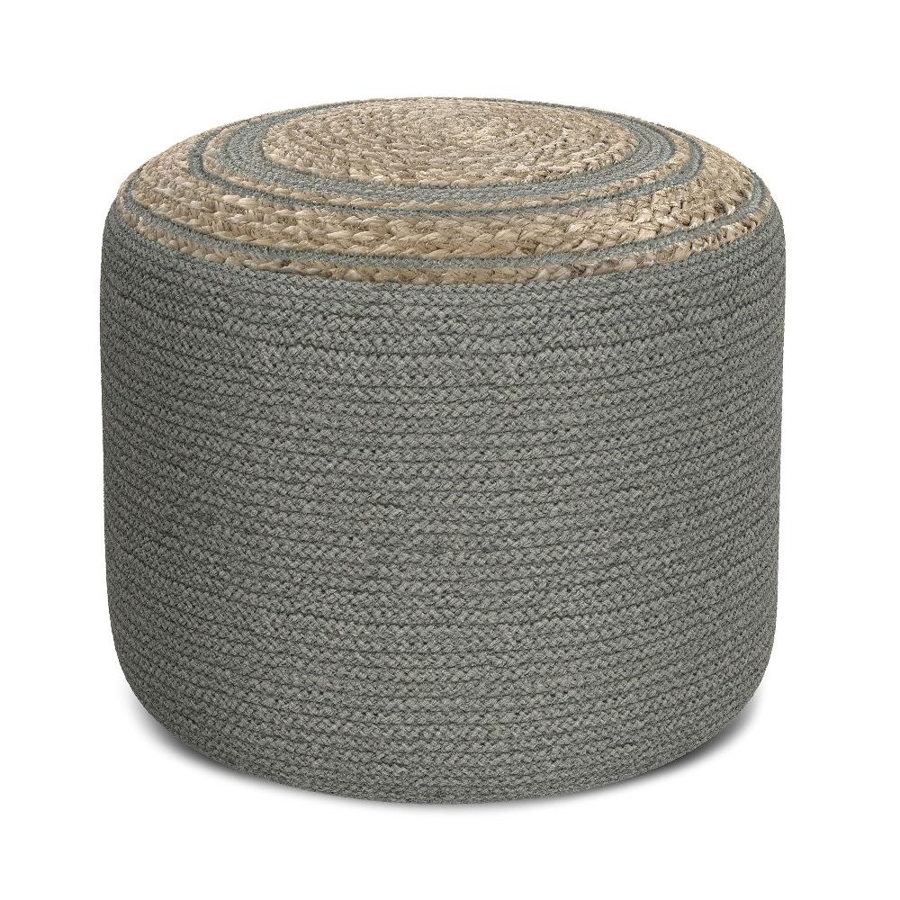 simpli home Round Braided Pouf