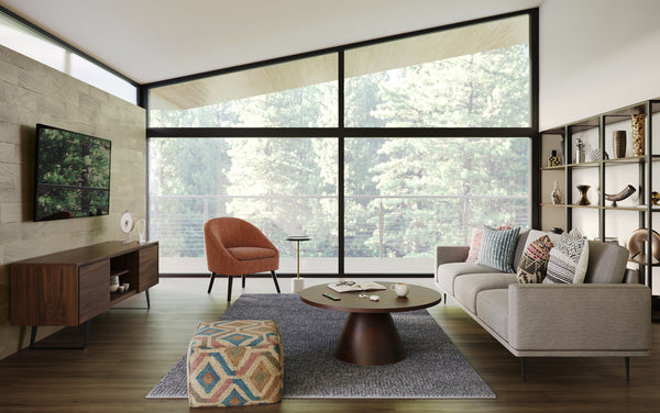 Simpli Home Round Coffee Table In Acacia