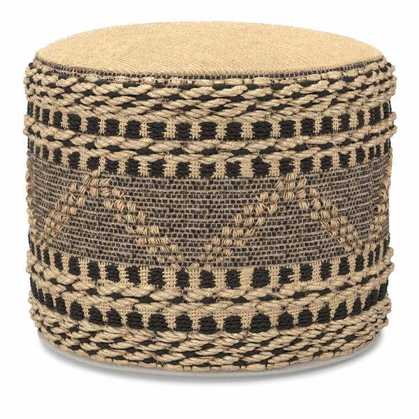 Simpli Home Round Woven Pouf