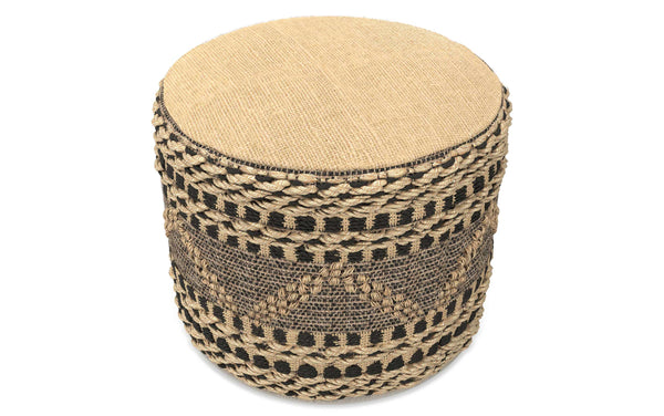 Simpli Home Round Woven Pouf