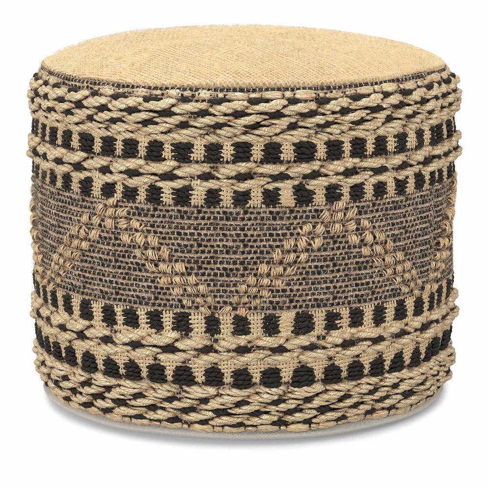 simpli home Round Woven Pouf